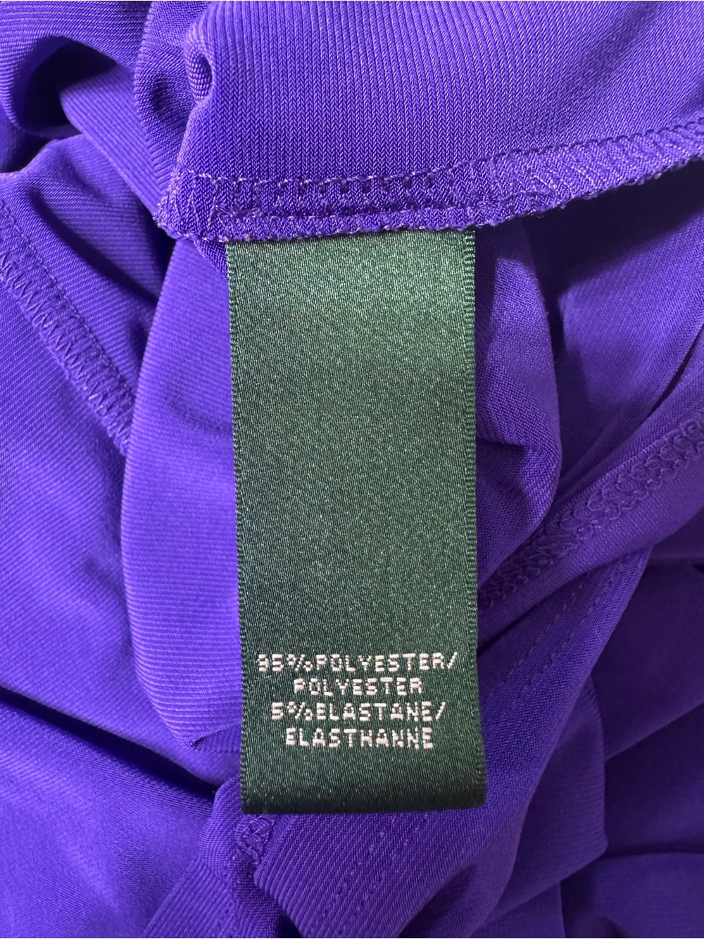 Ralph Lauren Purple Jersey Ruched Sheath Dress 12 - Picture 10 of 10